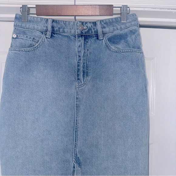We The Free Wilshire Midi Denim Skirt 29 Blue - Picture 9 of 9